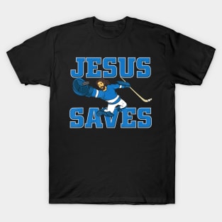 Jesus Saves fun Hockey Goalie Tee Gift T-Shirt